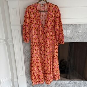 Zara Vibrant Multicolor Patterned Dress